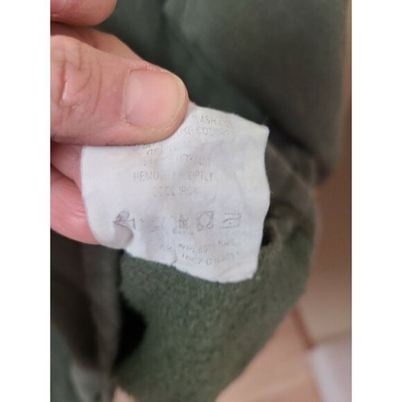 Woolrich Mens Sweatshirt Size Medium Olive Green 1/4 Zip Long Sleeve Pullover - Picture 6 of 6